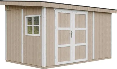 Zdjęcie produktu dla Domek ogrodowy najwyższej jakości 8,68 m² - H231x248x412 cm - Timbela M939-TERRA BROWN