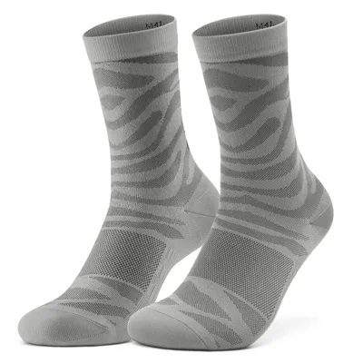 Produktbild von VeloNuts Fahrradsocken Radsocken Herren Damen atmungsaktiv Sportsocken mit Fußgewölbe-Kompression für Rennrad, MTB Grau M