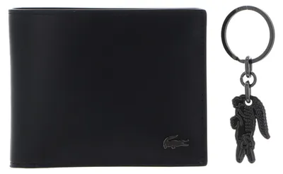 Image de LACOSTE porte-monnaie porte-clés Billfold Key Ring Box Noir