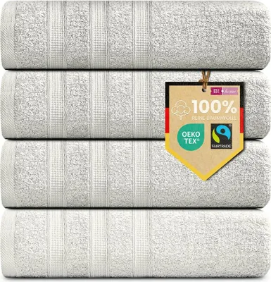 Produktbild von 4er Set Handtücher Plain creme 50x100 : 50x100 : Creme