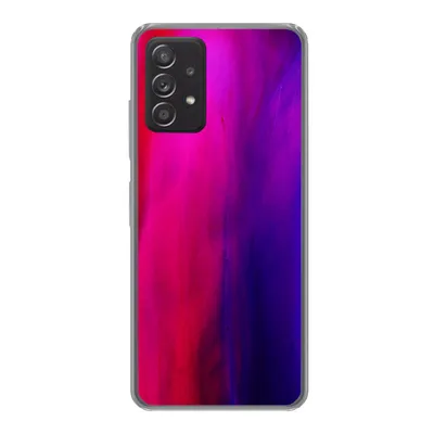 Produktbild von MuchoWow® Handyhülle Schutzhülle Hülle für Samsung galaxy a73 Färben - Rosa - Lila - Abstrakt Silikon Softcase Handy Hülle - Handyhülle