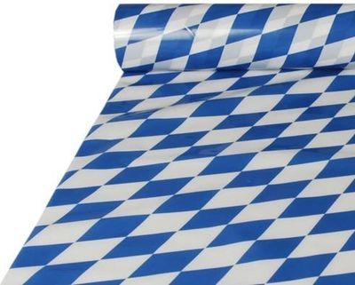 Papstar Tischdecke aus Folie, 20 m x 1 m "Bayrisch Blau", 6 Rollen