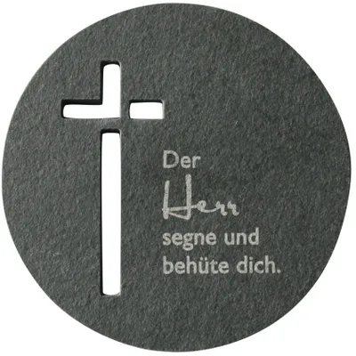 Produktbild von Relief Der Herr segne und behüte dich Schiefer Kreuz 10 cm