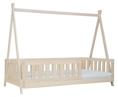 Produktbild von Holzbett Echtes Holz Bett Betten Himmelbett Hotel 90x200 Stil Massive Möbel Neu