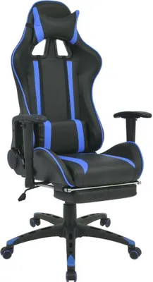 Image de Chaise de bureau inclinable avec repose-pied Bleu