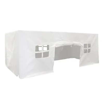 Produktbild von Sunny Nova Tischzelt in Creme | Spielzelt aus Baumwolle für Tische | Kinderzelt mit 3 Fenstern und aufrollbarer Eingangstür | 360 x 260 x 100 cm