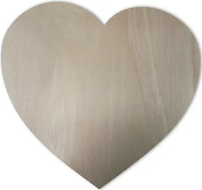 Produktbild von Elmato 24202 Holzherz Größe XL ca. 58cm, 8mm Sperrholz Herz Bastelholz Hochzeit Maibaum Weihnachten groß stabil