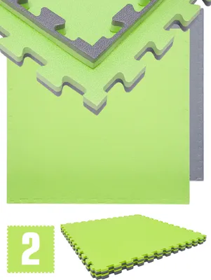Produktbild von 1.6qm Profi Fitnessmatte 2cm - 2er Set 90x90 Bodenschutzmatte für Fitnessgeräte