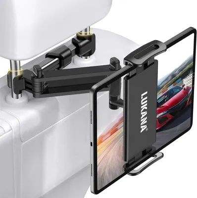 Produktbild von Lukana Tablet Halter Auto Kopfstütze – Tablet & Smartphone Halter 360° Drehbar Verstellbarer Arm