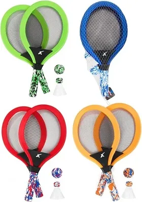 Produktbild von Soft Tennis 2 Schläger Ball Federball Weiche Tennisschläger Federball