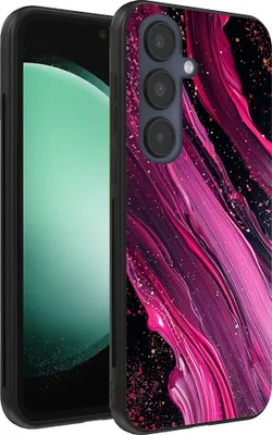 Produktbild von Smartphonica Handytasche Passend für Samsung Galaxy S23 FE mit Marmordruck - TPU zurück Abdeckung Fall Marmor Design - Lila Rosa
