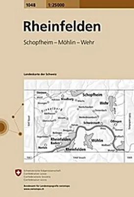 Image de Swisstopo, échelle 1:25 000, Rheinfelden