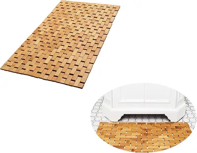 Obrázek produktu pro Bambusová rohož do koupelny, 40x60 cm, hnědá, protiskluzová