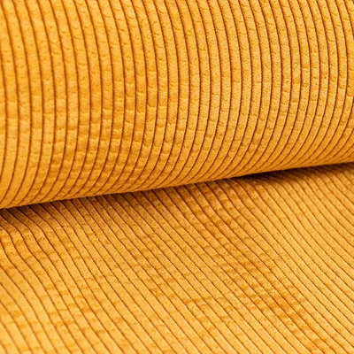 Produktbild von Cordstoff Cord Meterware einfarbig ockergelb 1,50m Breite