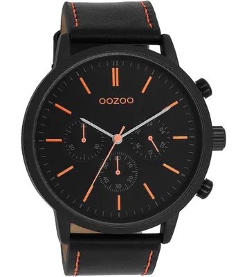 Produktbild von Oozoo Armbanduhr schwarz Leder Timepieces Herren Analog-Quarzuhr UOC11209
