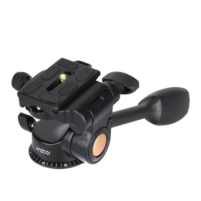 Obrázek produktu pro Andoer Q08 kulová hlava stativu pro video 3cestné kyvné rameno s rychloupínací destičkou pro monopod DSLR fotoaparátu