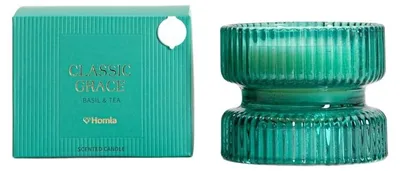 Zdjęcie produktu dla HOMLA Świeca zapachowa CLASSIC GRACE Basil&Tea 85 g