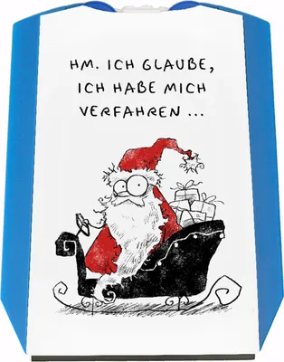 Produktbild von Weihnachtsmann Parkscheibe mit Spruch Ich glaube ich habe mich verfahren