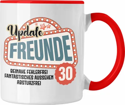Produktbild von Trendation - 30. Geburtstag Tasse Frau Mann Geschenk 30er Geschenkidee 30 Mutter Vater Lustiger Spruch (Rot)