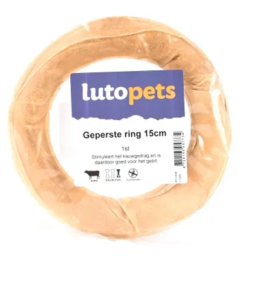 Obrázok produktu pre Žuvacia hračka pre psov – koža buvola, lisovaná, 15 cm, 1 kus