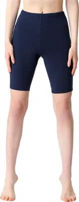 Image de Leggings courts en coton pour femme Bellivalini BLV50-200 (bleu marine, taille S)