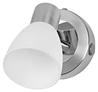 Productafbeelding van OSRAM LED spotlamp voor vazen, wand- en plafondlamp, G9 fitting, geborsteld nikkel, chroom, staal, verstelbaar, met glazen diffuser