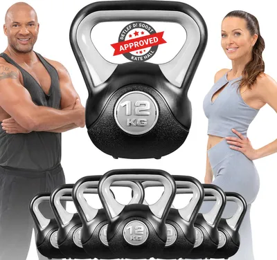 Produktbild von Miweba Sports Kettlebell KB200 | Kugelhantel - Ergonomischer Griff Anti-Rutsch - Hartgummifüße - Ganzkörper-Workout - Kugelgewicht - Hantel (12,0 kg)