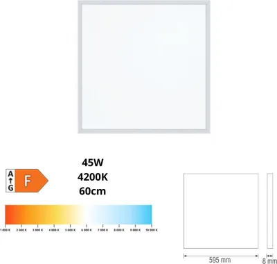 Zdjęcie produktu dla Panel LED HOROZ 60 x 60 cm 45 W 4200 K neutralna biel