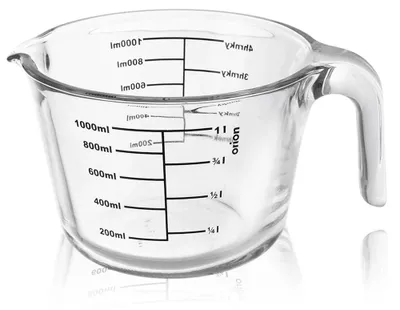 Image de Récipient doseur en verre - Mesure pour cuisine - 1 litre