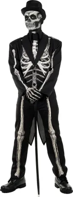 Produktbild von Horror Skelett Kostüm - Halloween Kostüm Herren Größe: M-L