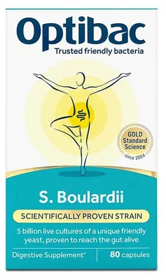 Produktbild von Saccharomyces Boulardii (Probiotika p?i nadm?rném vyprazd?ování) 80 kapslí