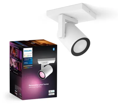 Produktbild von Philips Hue White and Color ambiance Argenta 1er-Spot, Bluetooth/Zigbee, Weiß, LED, Metall, GU10, Multi