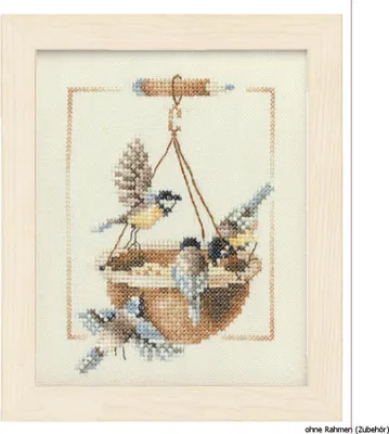 Produktbild von Lanarte Kreuzstichset "Vogel Futterstelle & Vögel", Zählmuster