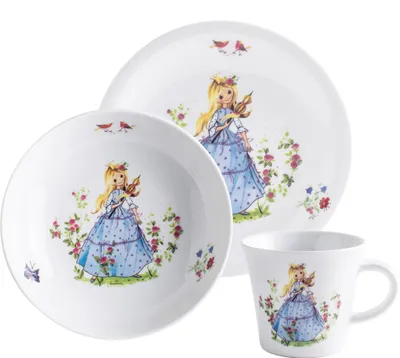 Obrázok produktu pre KAHLA Kindergeschirr Dornröschen Porzellan 3teilig