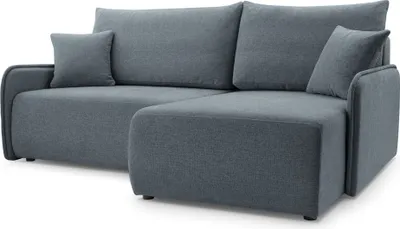 Produktbild von Selsey Netarro - Ecksofa mit Schlaffunktion, Bettkasten und Chenille-Bezug, dunkelgrau, rechts