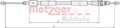 Produktbild von METZGER Handbremsseil Seilzug Feststellbremse für CITROËN XSARA PICASSO (N68) Hinten Links 10.4657