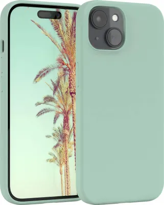 Produktbild von EAZY CASE Silikonhülle für Apple iPhone 15 Silikon Backcover Schutz in Grün