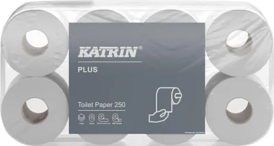 Produktbild von KATRIN Toilettenpapier PLUS 250 3-lagig, 72 Rollen