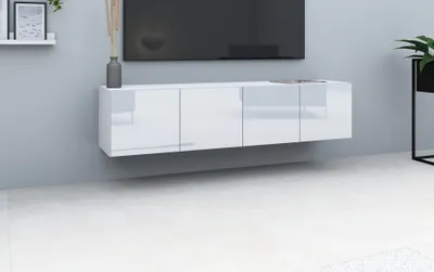 Produktbild von Kommode, Hängeschrank "Vaasa" 4-türig weiß-glänzend