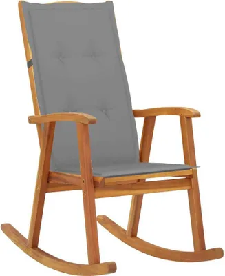 Produktbild von ZMH Schaukelstuhl mit Auflagen Massivholz Akazie