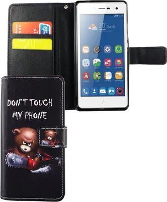 Produktbild von Handyhülle Tasche für Handy ZTE Blade L7 Schriftzug Bär mit Kettensäge
