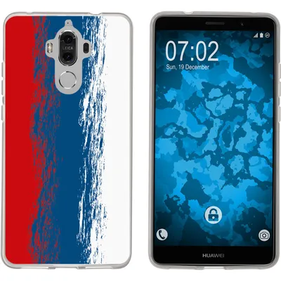Produktbild von PhoneNatic Case kompatibel mit Huawei Mate 9 Silikon-Hülle WM Russland M9