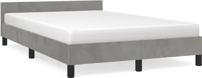 Obrázok produktu pre Posteľ bez matraca bledosivý 120x200 cm zamat