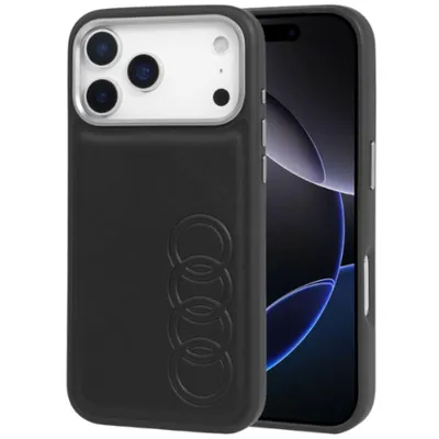 Immagine prodotto di Custodia iPhone 17 Pro in ecopelle Audi TT MagSafe logo nero