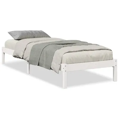 Obrázok produktu pre vidaXL Posteľ z masívu extra dlhá bez matraca biela 90x220 borovicové drevo