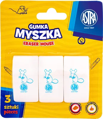 Image de Gomme à souris 3 pcs blister Astra