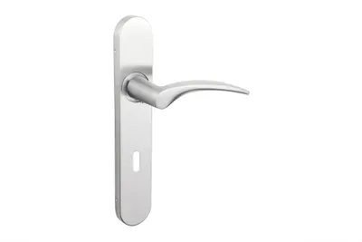 Produktbild von Lavuzo Türgriffe Lodini Edelstahl mit abgerundetem Schild SL72 - Pro Set