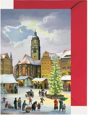 Produktbild von Miniadventskalender Meißen Frauenkirche mit 24 Motiven, Klappkarte