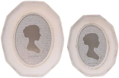 Obrázok produktu pre Casa Padrino Baroque Picture Frame Set of 2 Antique White - dekoratívne doplnky v barokovom štýle