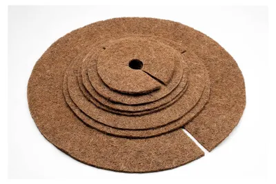 Produktbild von Kokosmatte rund Winterschutz für Kübelpflanzen (Ø 40 cm - 1 Stück) Kälteschutz für Pflanzen, Palmen - Frostschutz für Topfpflanzen - Kokosscheibe Kübelabdeckung